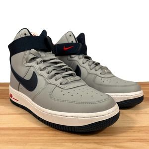 Nike Gray and Navy Sneakers Air Force 1